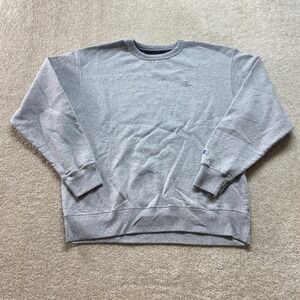 Champion Authentic Sweatshirt Mens Large Gray Crewneck Embroidered‎ Logo